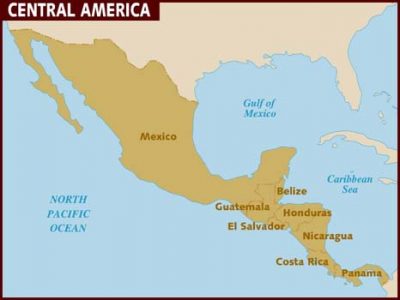 Map Of Central America 400x300 