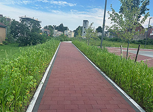 hydroPAVERS® - Utica Parking Lot Walkway