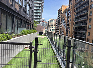 hydroPAVERS® Supported By Pedestals Complete This Outside Area