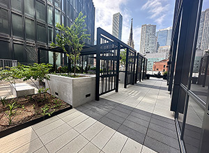 hydroPAVERS® Supported By Pedestals Complete This Outside Area