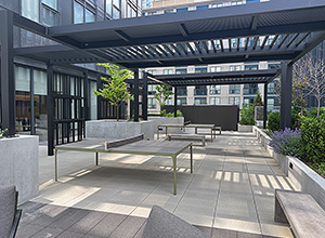 hydroPAVERS® Supported By Pedestals Complete This Outside Area
