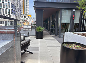 hydroPAVERS® Supported By Pedestals Complete This Outside Area
