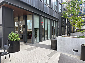 hydroPAVERS® Supported By Pedestals Complete This Outside Area