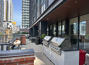 hydroPAVERS® Supported By Pedestals Complete This Outside Area
