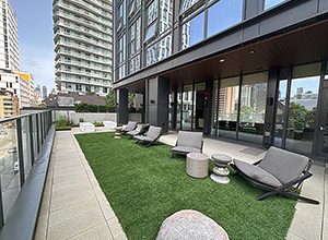 hydroPAVERS® Supported By Pedestals Complete This Outside Area